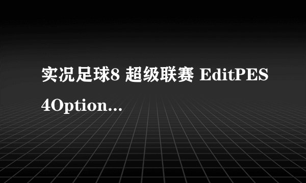实况足球8 超级联赛 EditPES4OptionFile_chs修改器怎么用？