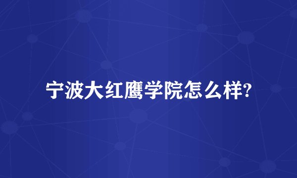 宁波大红鹰学院怎么样?