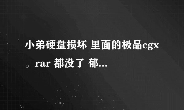 小弟硬盘损坏 里面的极品cgx。rar 都没了 郁闷到死 望哪位大侠救小弟一命 281437699@qq.com