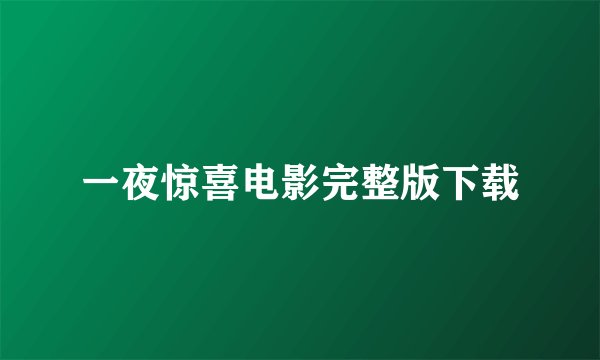 一夜惊喜电影完整版下载