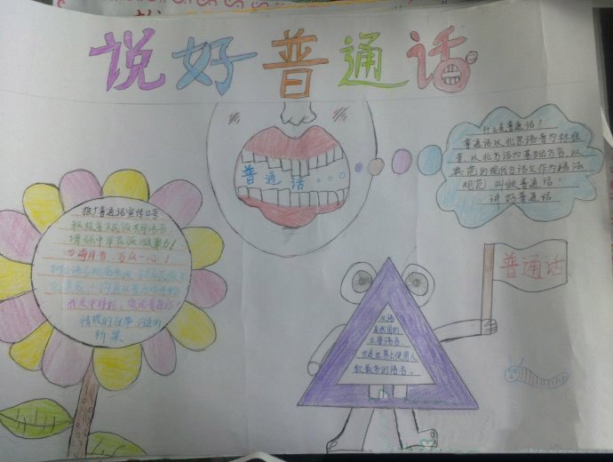 普通话百年伟业手抄报内容