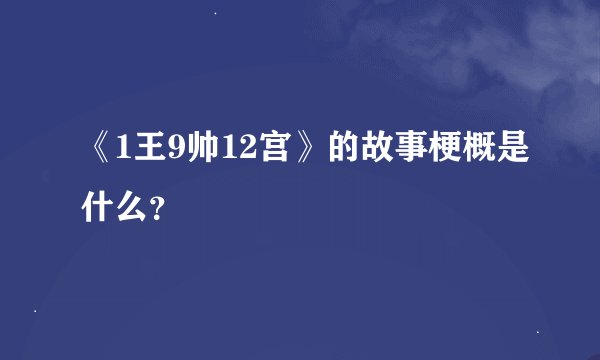 《1王9帅12宫》的故事梗概是什么？