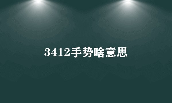 3412手势啥意思