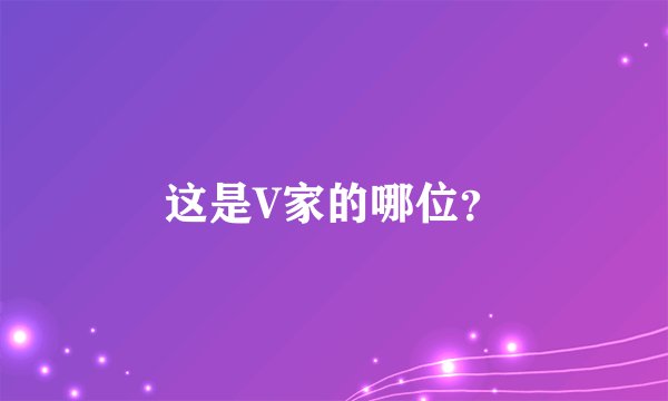 这是V家的哪位？