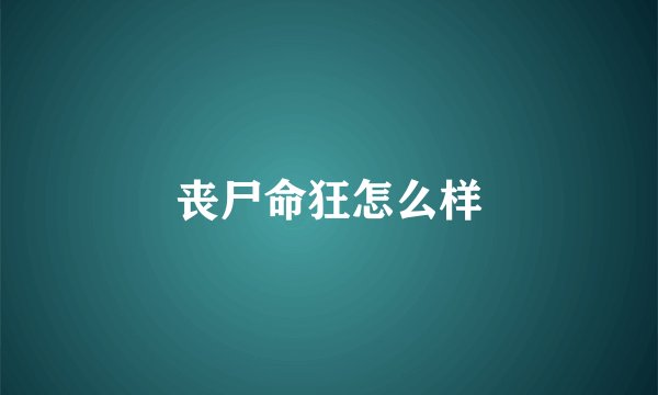 丧尸命狂怎么样