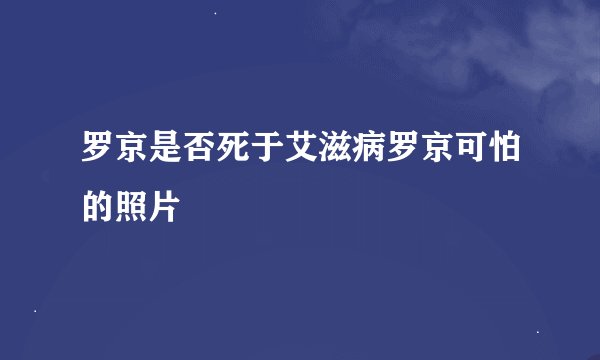 罗京是否死于艾滋病罗京可怕的照片