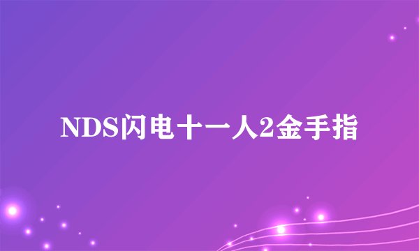 NDS闪电十一人2金手指