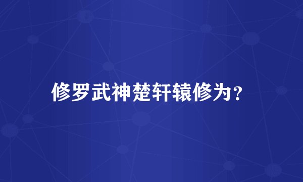 修罗武神楚轩辕修为？