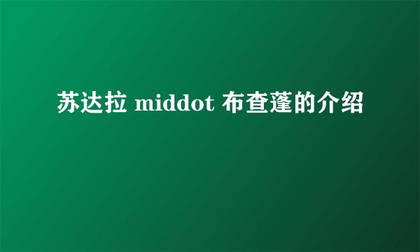 苏达拉 middot 布查蓬的介绍