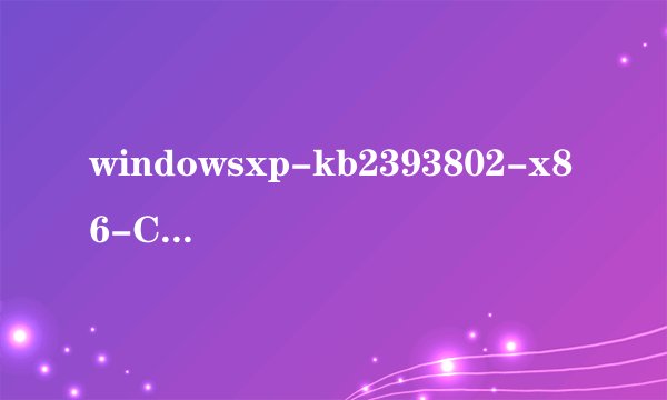 windowsxp-kb2393802-x86-CHS.exe是什么东东，有什么用怎么用，能删吗