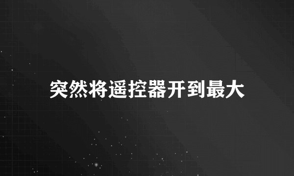 突然将遥控器开到最大