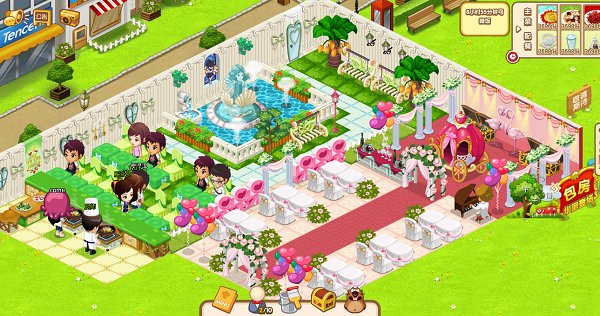 QQ餐厅22级满效率摆法 要带满食材消耗时间的图片