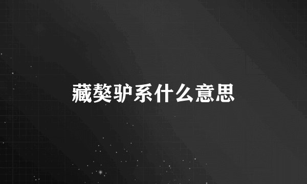 藏獒驴系什么意思