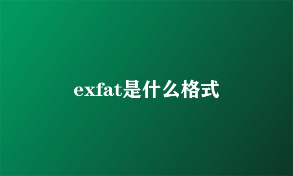exfat是什么格式