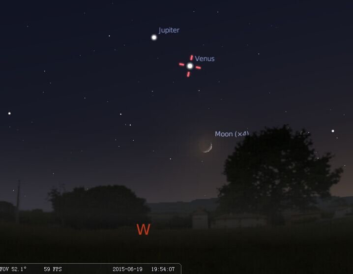 金木合月是不是金星木星和月亮在一起呢？