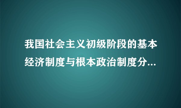我国社会主义初级阶段的基本经济制度与根本政治制度分别是什么