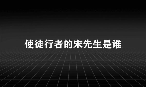 使徒行者的宋先生是谁