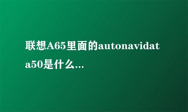 联想A65里面的autonavidata50是什么？好大的内存啊