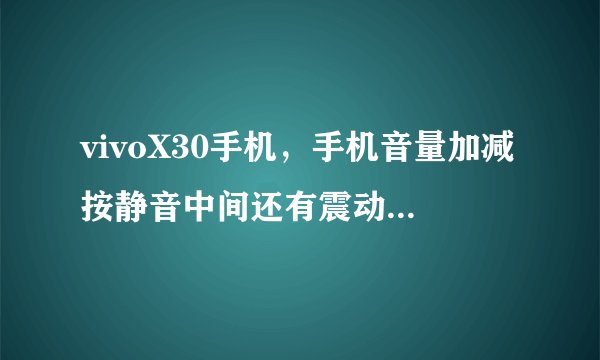 vivoX30手机，手机音量加减按静音中间还有震动，我不需要中间的震动直接按静音就可以？