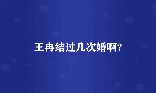 王冉结过几次婚啊?