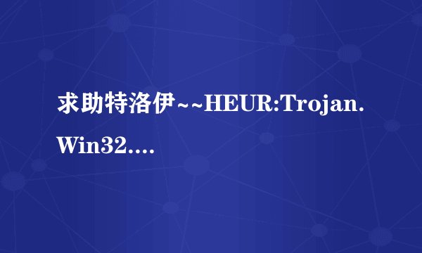 求助特洛伊~~HEUR:Trojan.Win32.Generic