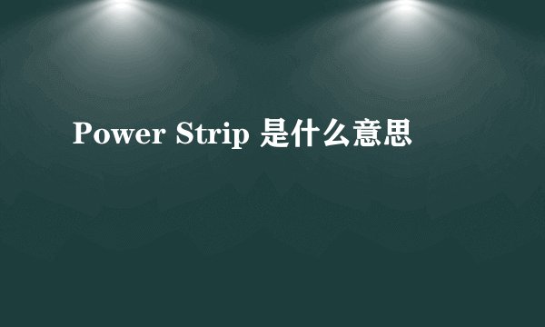 Power Strip 是什么意思