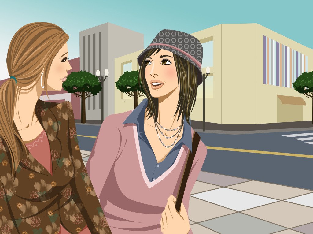 美女聊天员的背景