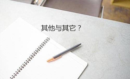 其它和其它的区别是什么？