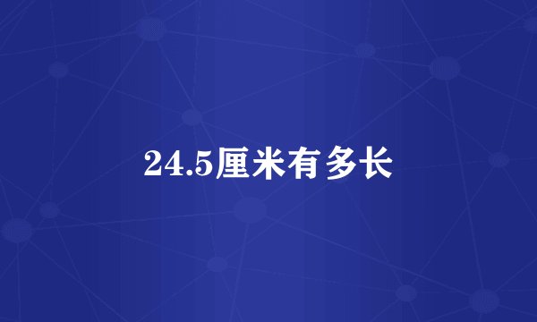24.5厘米有多长