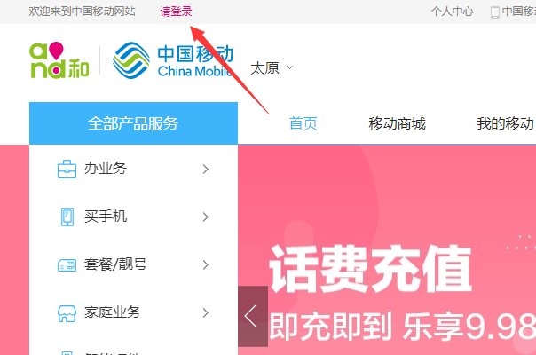 山西移动网上营业厅详单查询