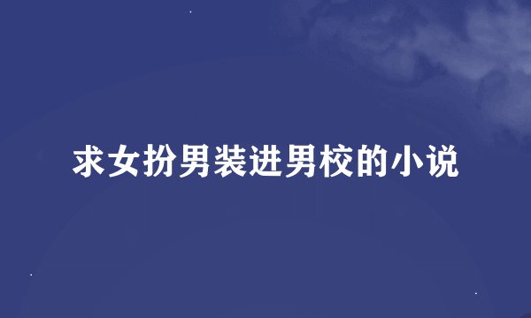 求女扮男装进男校的小说