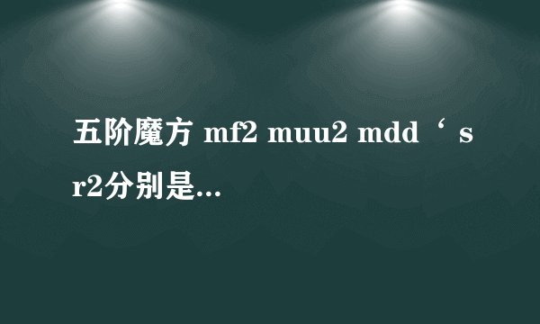 五阶魔方 mf2 muu2 mdd‘ sr2分别是什么意思