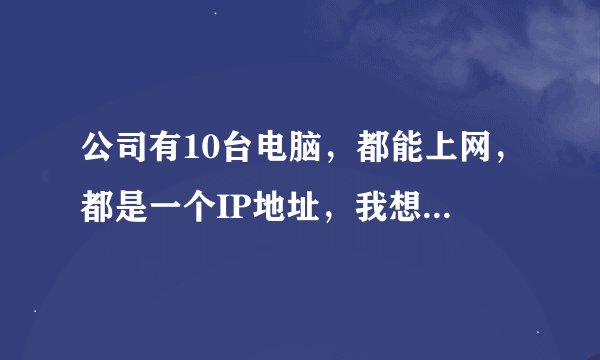 公司有10台电脑，都能上网，都是一个IP地址，我想在我公司电脑上使用浪迹智能代理软件（代理IP地址的)