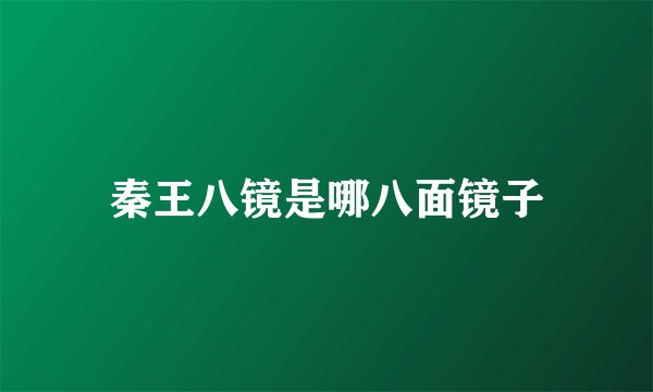 秦王八镜是哪八面镜子