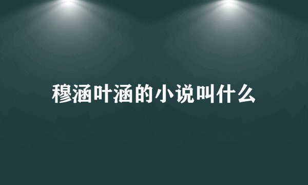 穆涵叶涵的小说叫什么