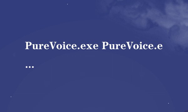PureVoice.exe PureVoice.exe进程是什么 有什么用