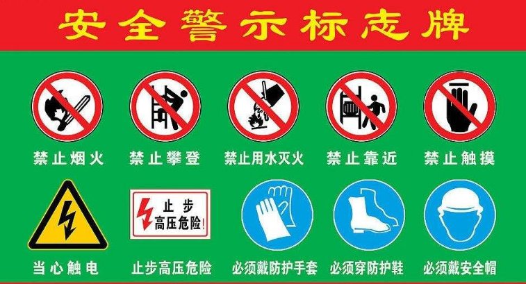 安全标志颜色分类