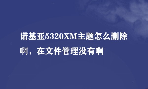 诺基亚5320XM主题怎么删除啊，在文件管理没有啊