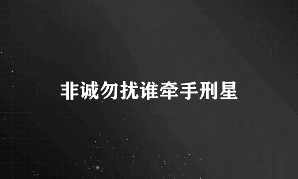 非诚勿扰谁牵手刑星