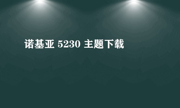 诺基亚 5230 主题下载
