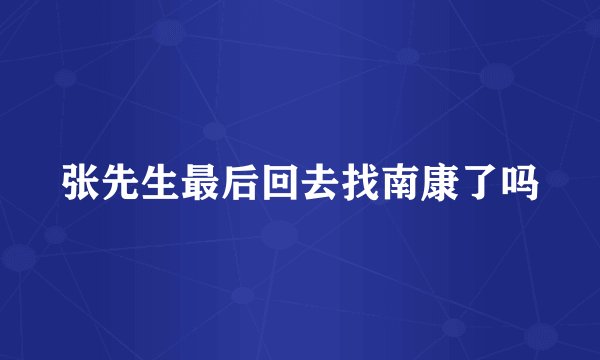 张先生最后回去找南康了吗