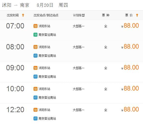 沭阳到南京南站有大巴吗，有几趟车