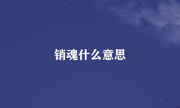 销魂什么意思