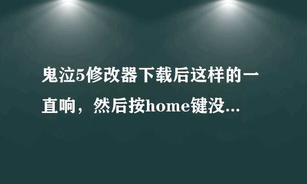 鬼泣5修改器下载后这样的一直响，然后按home键没用！怎么办