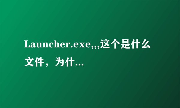 Launcher.exe,,,这个是什么文件，为什么会这样的