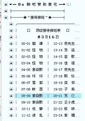 YY频道180所有人的所有出场时间