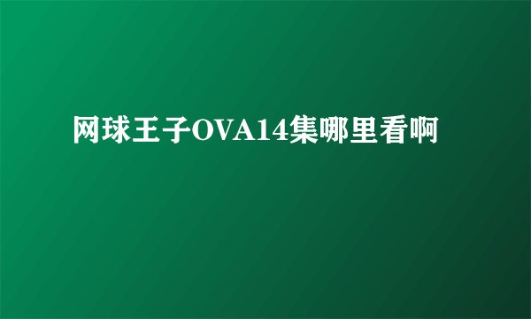 网球王子OVA14集哪里看啊