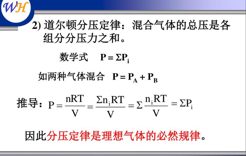 道尔顿分压定律是什么？
