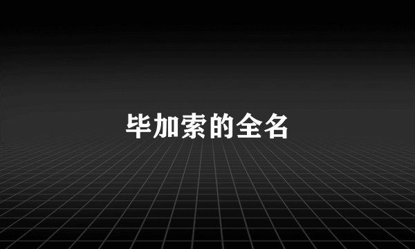 毕加索的全名