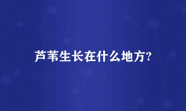 芦苇生长在什么地方?